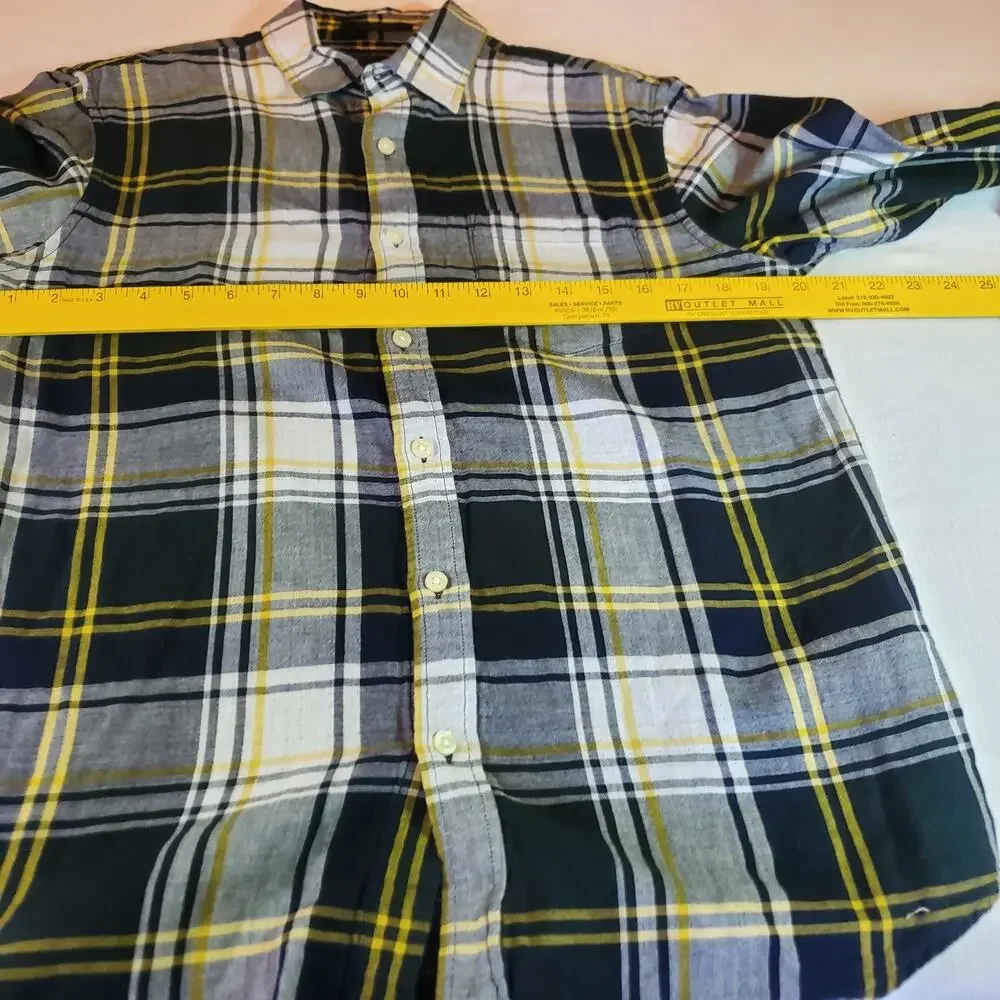 Banana Republic Mens Shirt Size Medium M Untucked Slim Fit Long Sleeve Button Up